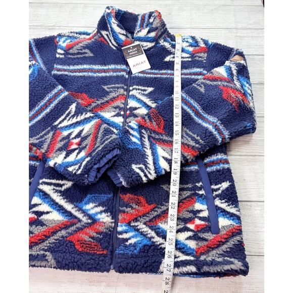 Ariat Women’s Chimayo Collection Aztec Southwestern Fleece Full Zip Size XXL - Picture 2 of 11